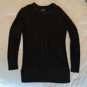 Lord & Taylor Black CableKnit Sweater